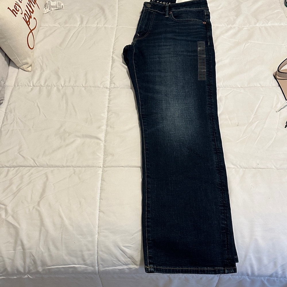 American Eagle Outfitters Men's Deep Indigo Straight Jeans